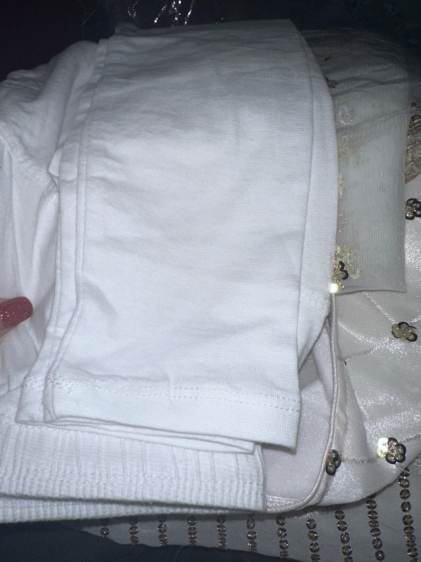 White Anarkali three piece set