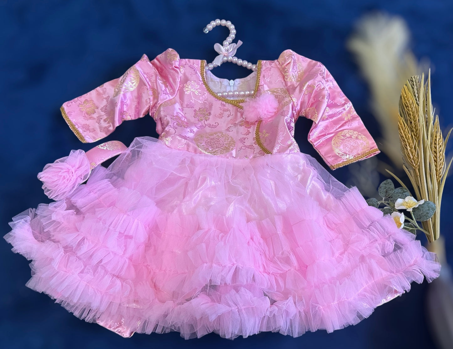 Tamang Baby Pink Cultural Dress