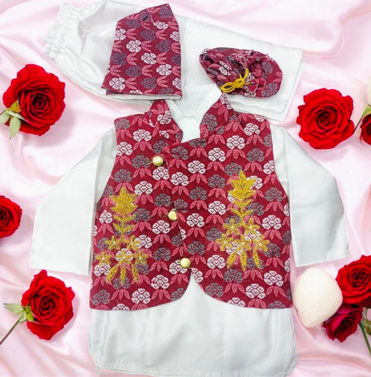 Dhaka Pasni Dress for Baby Boy