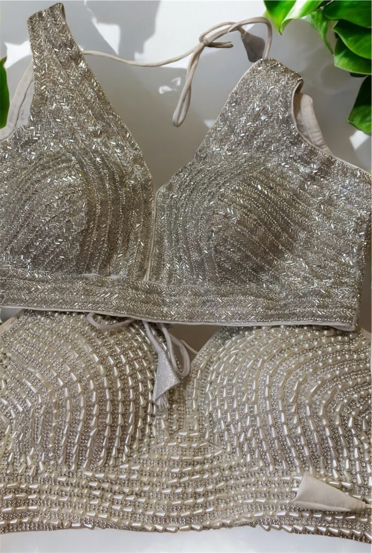 Stunning Pearl and Beads Blouse