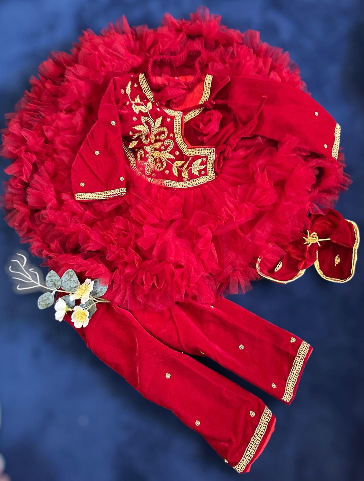 Annaprasan/ Pasni Red Dress