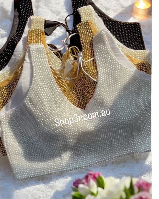 Luxury Beads Pearl Blouse