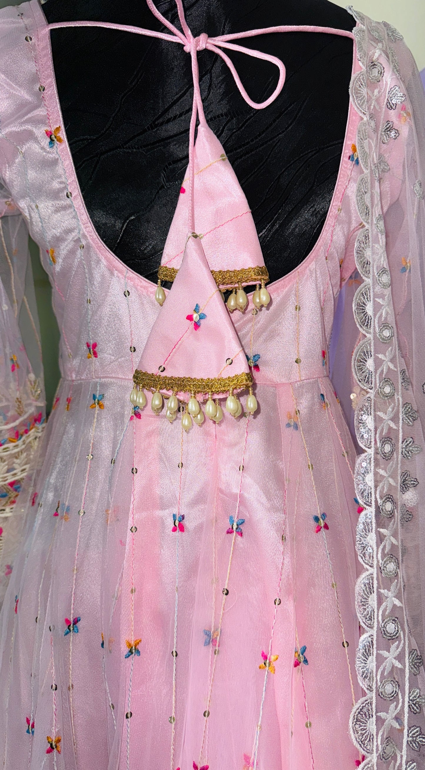 Pink Anarkali  3piece Set