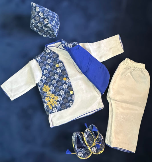 Laligura print Nepali dress