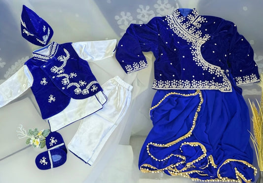 Matching Baby Boy and Mother Velvet Outfit Set