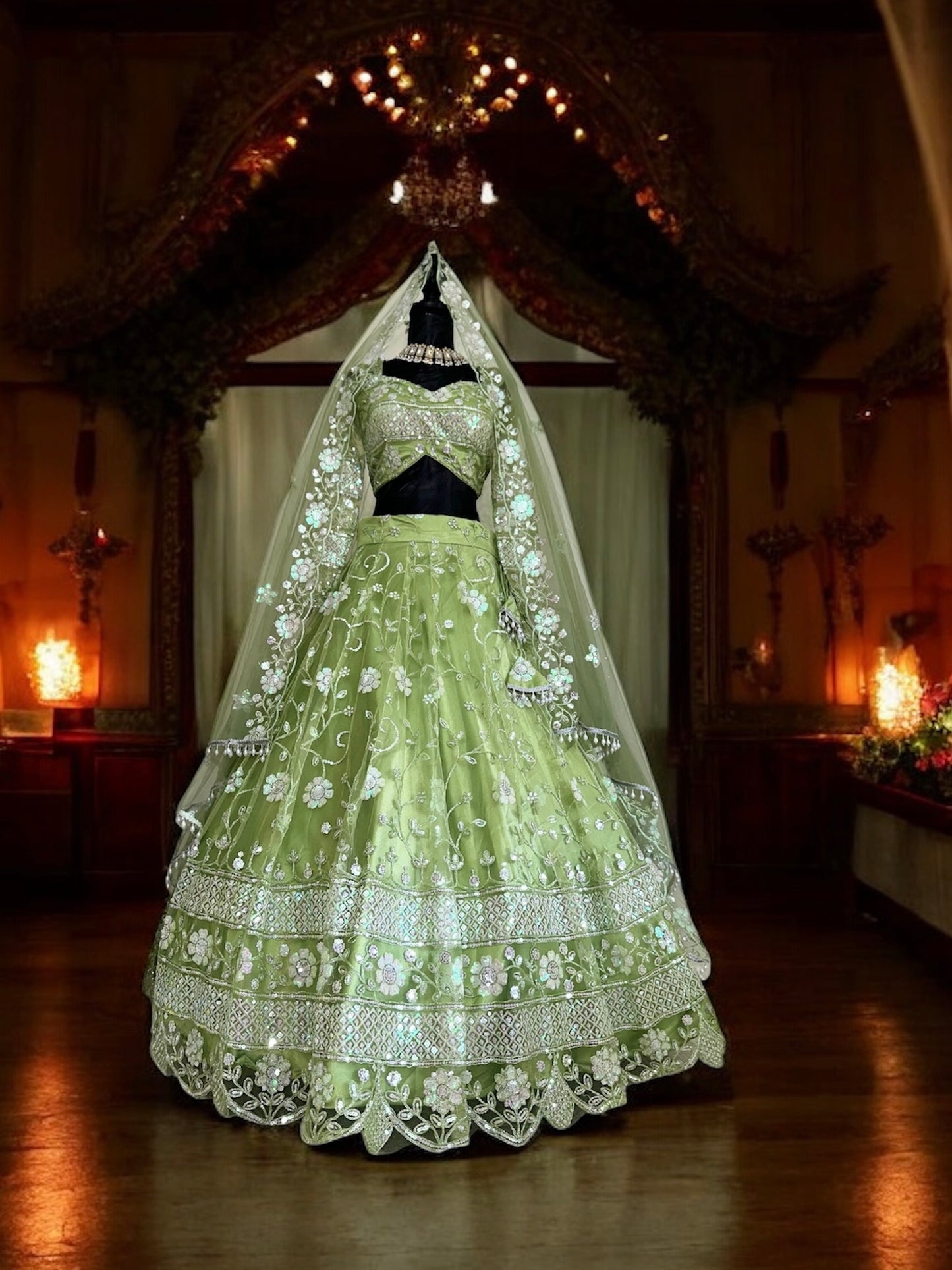 Pastel Green Lehenga Set | Wedding & Festive Wear