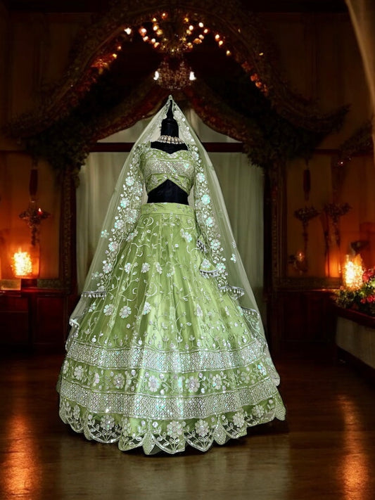 Pastel Green Lehenga Set | Wedding & Festive Wear