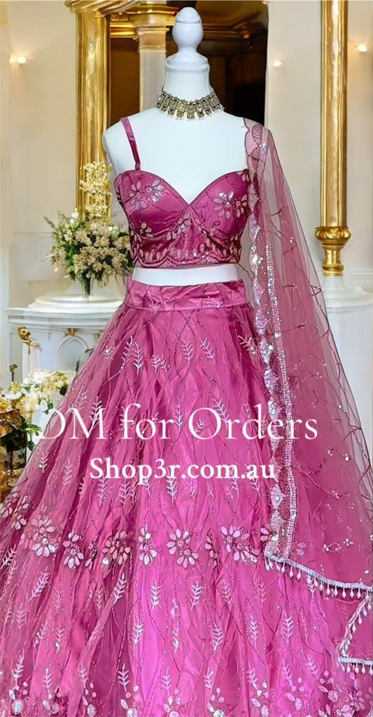 Rose Pink Lehenga Set