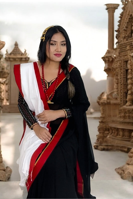 Cultural Newari Saree and Blouse Set
