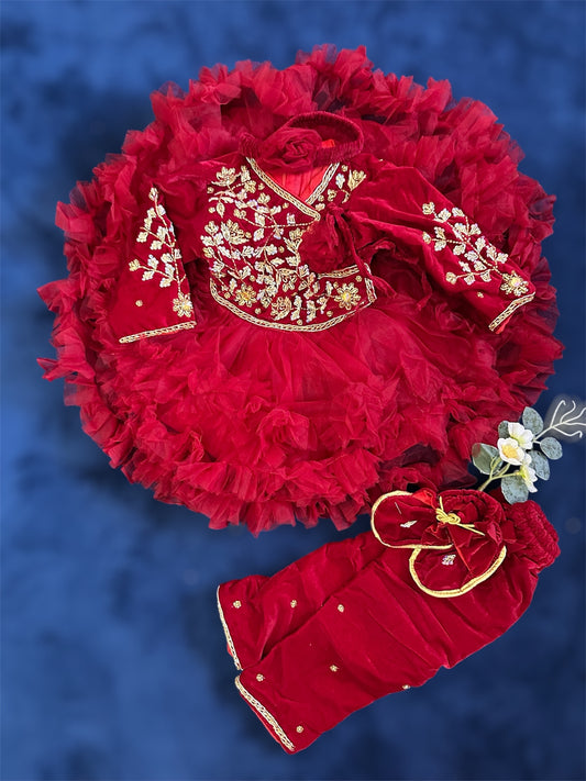 Annaprasan/ Pasni Red Dress